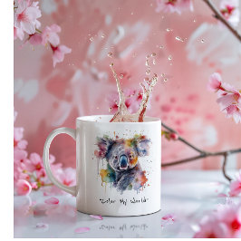 Caneca De Café Koala Cudles em cores, personalizado