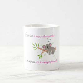 Caneca De Café Koala, Especialista Em Nap Bilíngue, Cute Sleepy