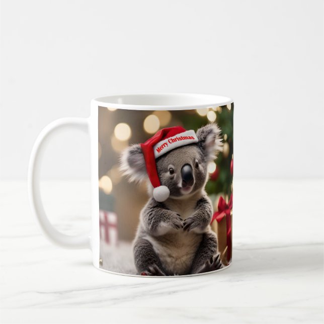 Caneca De Café "Koala Kris Kringle: Natal Abaixo" (Esquerda)