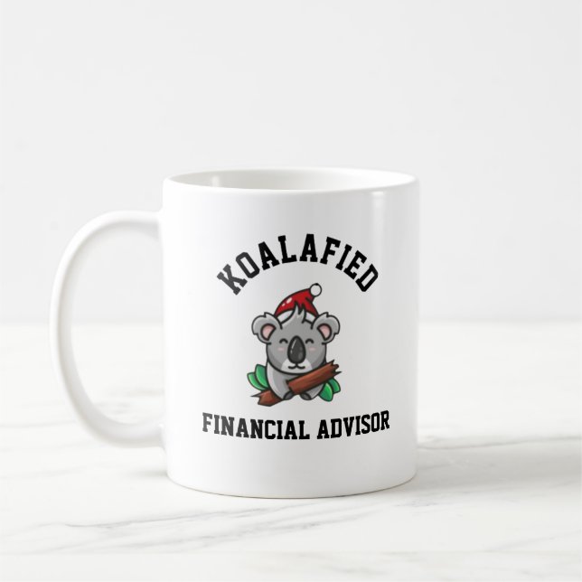 Caneca De Café Koalafied Financial Advisor (Esquerda)