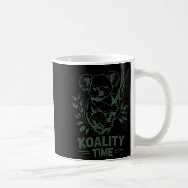 Caneca De Café Koality Time Funny Koala Bear Sleep Men Women Girl (Direita)