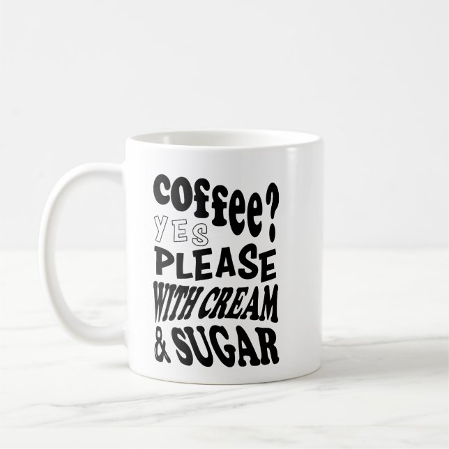 Caneca De Café koffie met room en suiker (Esquerda)