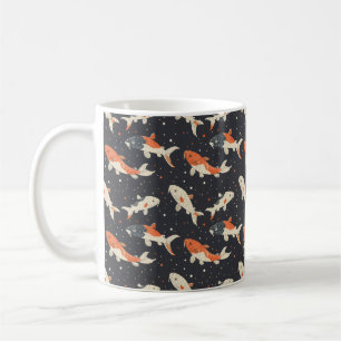Caneca De Café Koi Carps Pattern