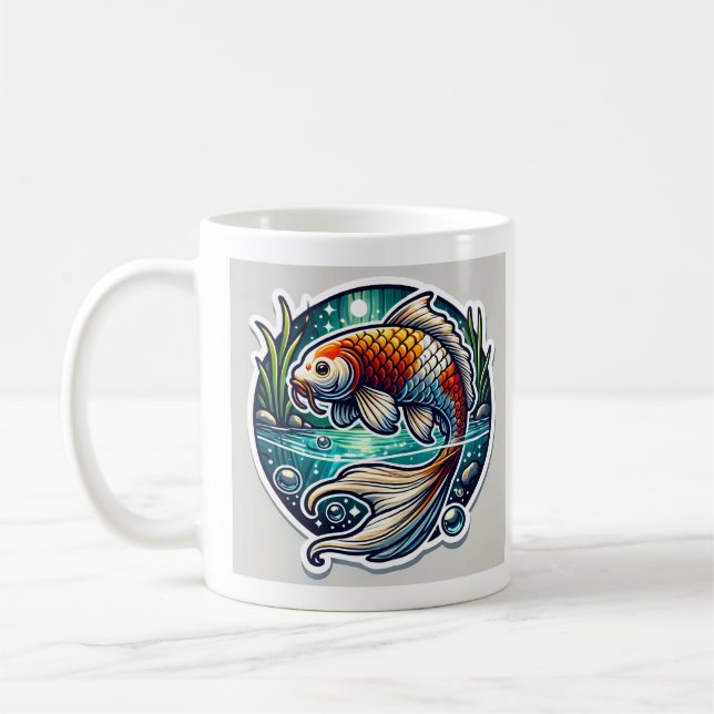 Caneca De Café Koi Fish (Esquerda)