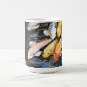 Caneca De Café Koi Fish Pond Art Painting Mug