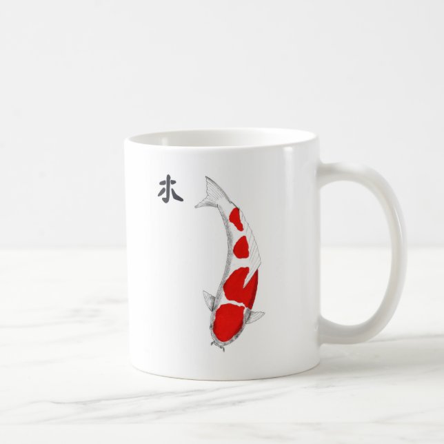 Caneca De Café Koi Kohaku Feng Shui Wood (Direita)