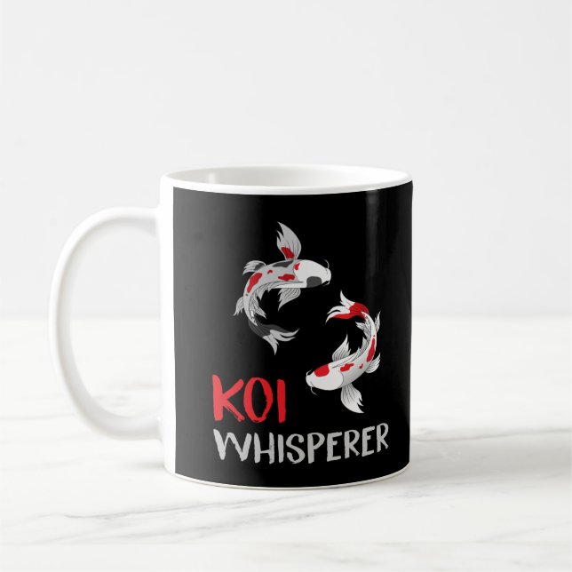Caneca De Café Koi Whisperer Fish Humor Koi Farmer (Esquerda)