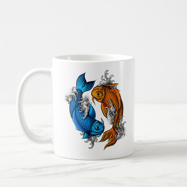 Caneca De Café Koi Ying Yang (Esquerda)