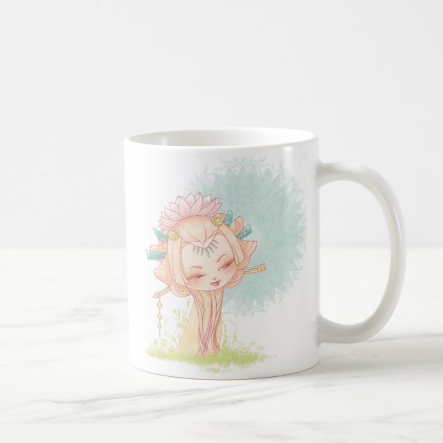 Caneca De Café Kokeshi Lotus (Direita)