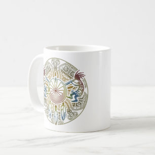 Caneca De Café Kokopelli Duo - Homem No Maze - Dreamcatcher 1