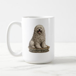 Caneca De Café Komondor – Parece um esfregão, Guarda como um Leão