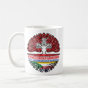 Caneca De Café Komoren Komorisch Schweizer Schweiz Baum Wurzel