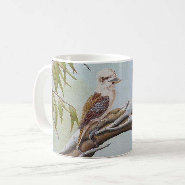 Caneca De Café Kookaburra em uma arte gigante australiana (Frente Esquerda)