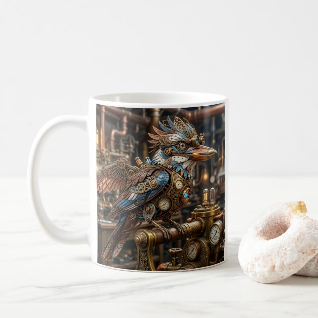 Caneca De Café Kookaburra Steampunk (Com Donut)