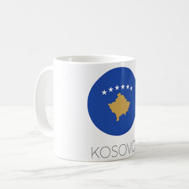 Caneca De Café Kosovo Flag Travel Mug (Frente Esquerda)