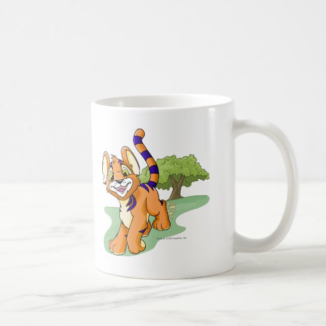Caneca De Café Kougra alaranjado aventuroso na ilha do mistério (Direita)