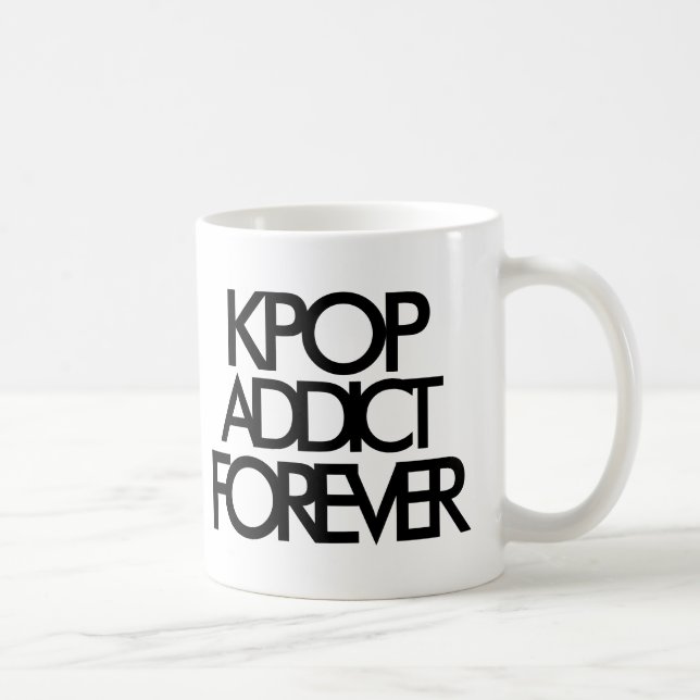Caneca De Café Kpop Addicto para sempre | Presente do ventilador  (Direita)