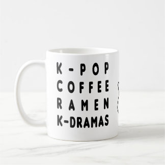 CANECA DE CAFÉ KPOP CAFÉ RAMEN KDRAMA COFFEE MUG