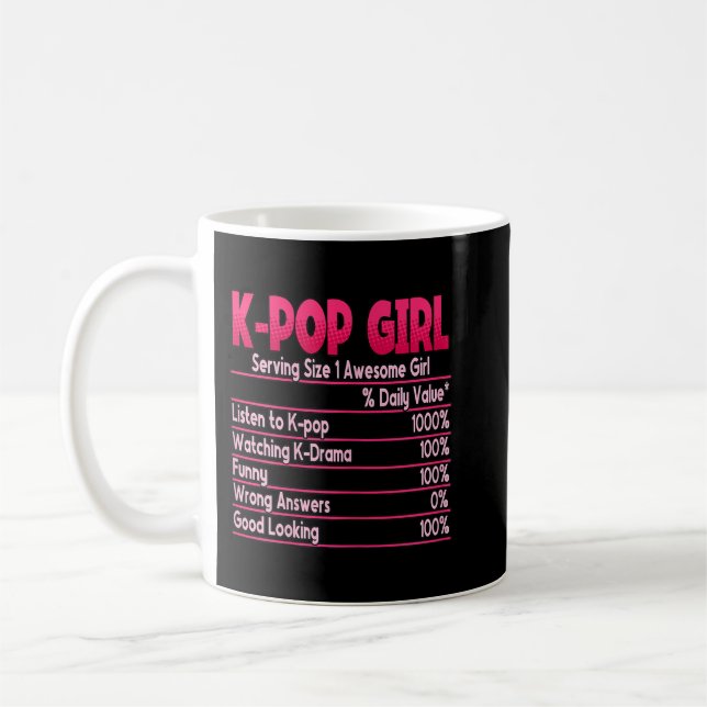 Caneca De Café Kpop Girl Korean Pop Music Kpop  (Esquerda)