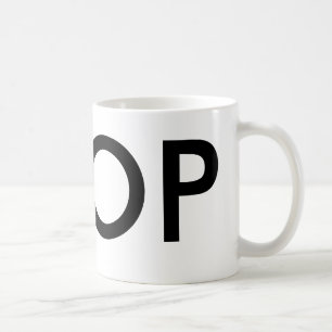 Caneca De Café Kpop Ventilador de música Presente preto e branc