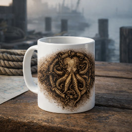 Caneca De Café Kraken Marca Símbolo Pirata
