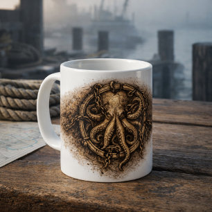 Caneca De Café Kraken Marca Símbolo Pirata