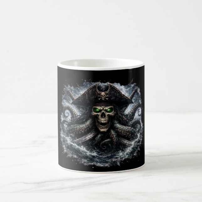 Caneca De Café Kraken Pirate Skull Mug – Epic Sea Monster Pirate  (Centro)