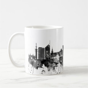 Caneca De Café Krakow Polônia Skyline BW