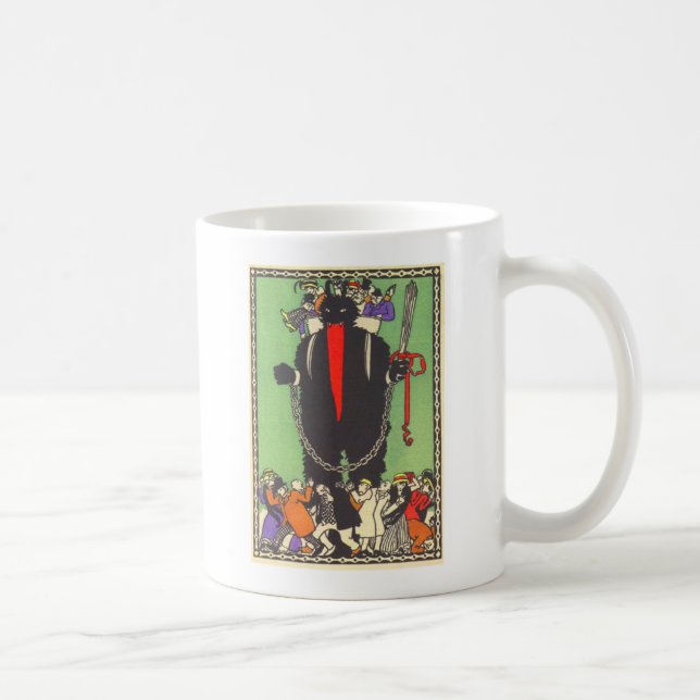 Caneca De Café Krampus Coletando as Pessoas Más (Direita)