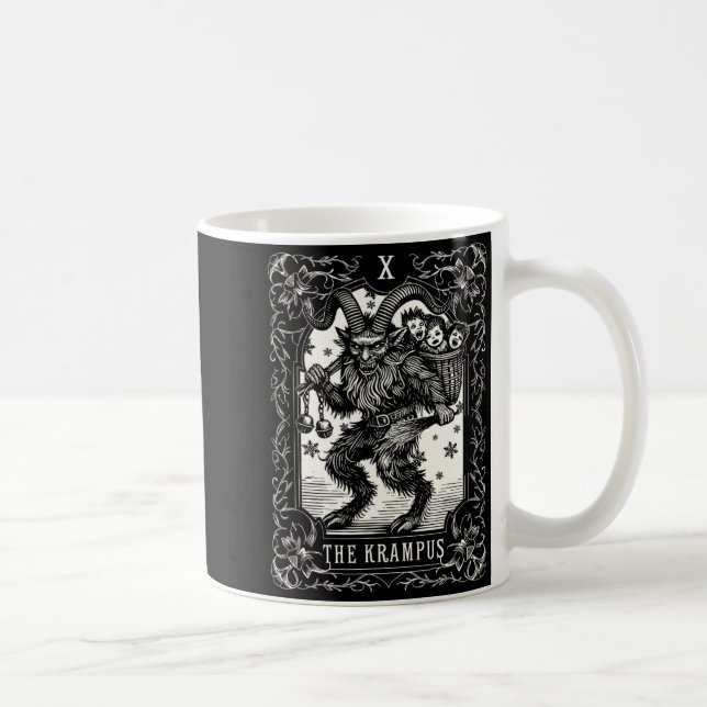 Caneca De Café Krampus Tarot Card Design Christmas Season Evil Pa (Direita)