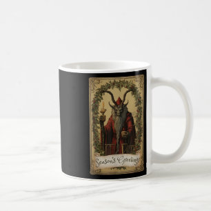 Caneca De Café Krampus Tarot Card Design de Natal Mau Pa
