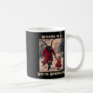 Caneca De Café Krampus Winter Wonderland Design de Natal Gótico