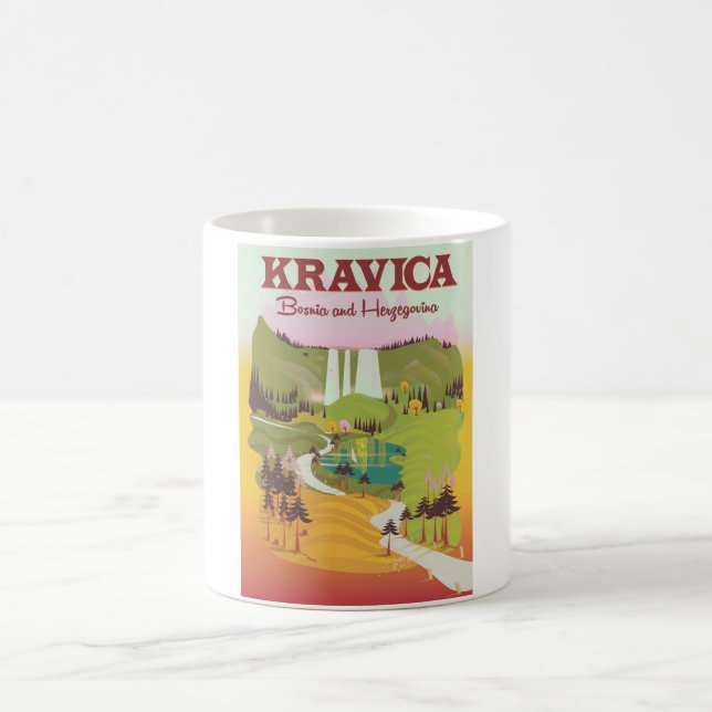 Caneca De Café Kravica Waterfall Bósnia-Herzegovina (Centro)