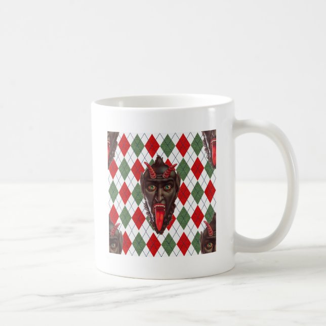 Caneca De Café Kristmas de natal xadrez (Direita)