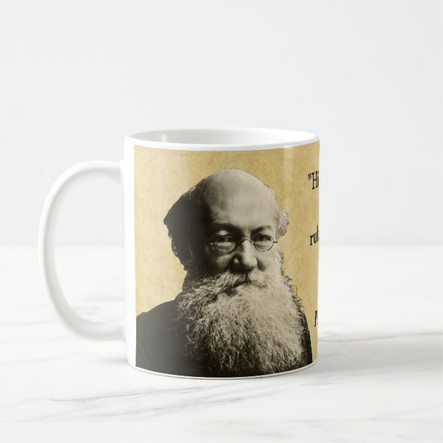 Caneca De Café Kropotkin cita História de Régua e Régua (Esquerda)