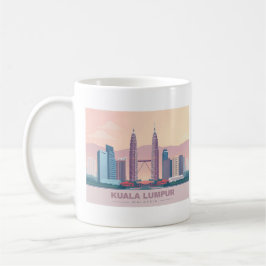 Caneca De Café Kuala Lumpur Malásia Pastel Viagem