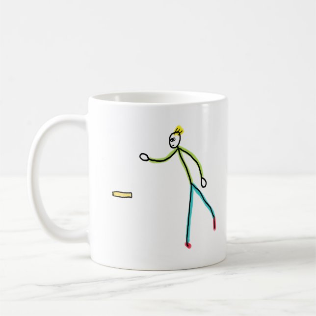 Caneca De Café Kubb Playing Stickman (Esquerda)