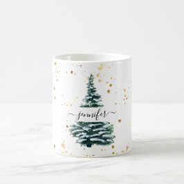 Caneca De Café Kundenspezifisch winterliche Tannenbaum