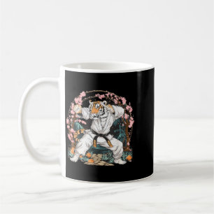 Caneca De Café Kung Fu Tigre Árvore Sakura Jiu-Jitsu Taekwondo