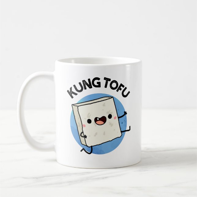 Caneca De Café Kung Tofu Funny Kungfu Tofu Pun (Esquerda)