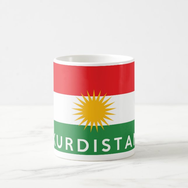 Caneca De Café kurdistan nome do símbolo do país (Centro)