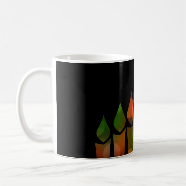 Caneca De Café Kwanzaa Bokeh Kinara (Esquerda)