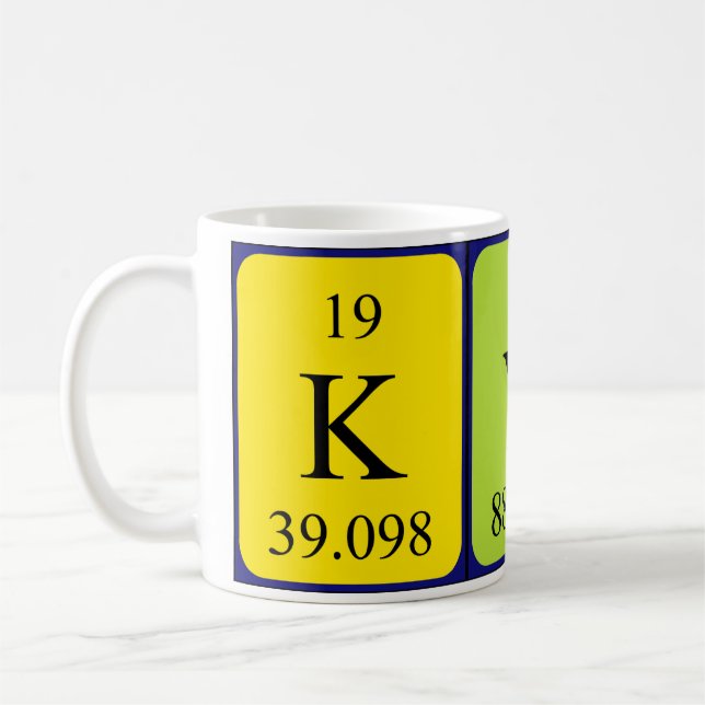 Caneca De Café Kyla periódica mesa name mug (Esquerda)