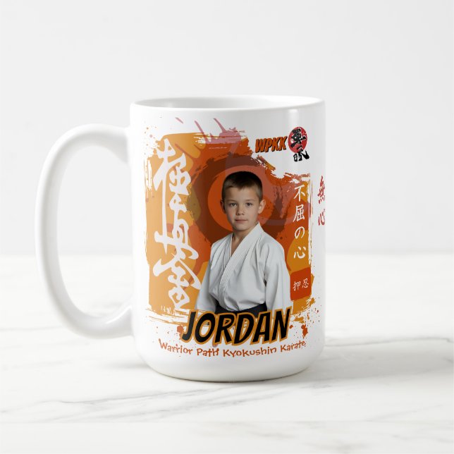 Caneca De Café Kyokushin Karate Student Personalized Photo (Esquerda)