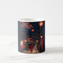 Caneca De Café Kyoto Night Lantern Walk Mug