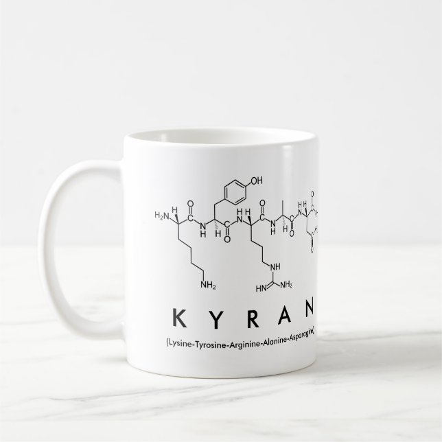 Caneca De Café Kyran peptide name mug (Esquerda)