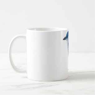 Caneca De Café L é para Pinguim Azul Pequeno