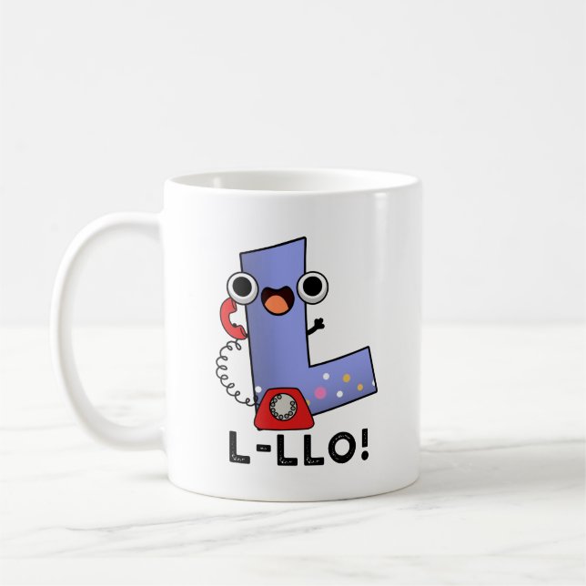 Caneca De Café L-llo Funny - Letra L Pun (Esquerda)
