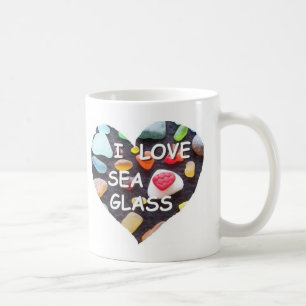 Caneca De Café l VIDRO do MAR do AMOR