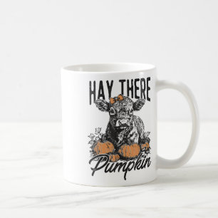 Caneca De Café Lá Abóbora Fazenda De Vaca Cuja Vaca Cai No Outono